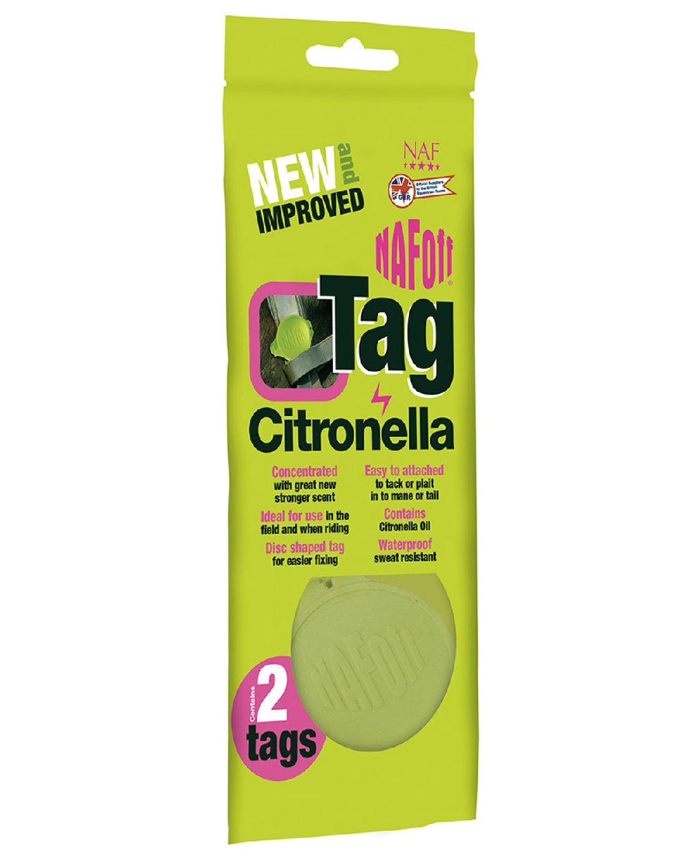 NAF Off Citronella Tag twin pack on white background