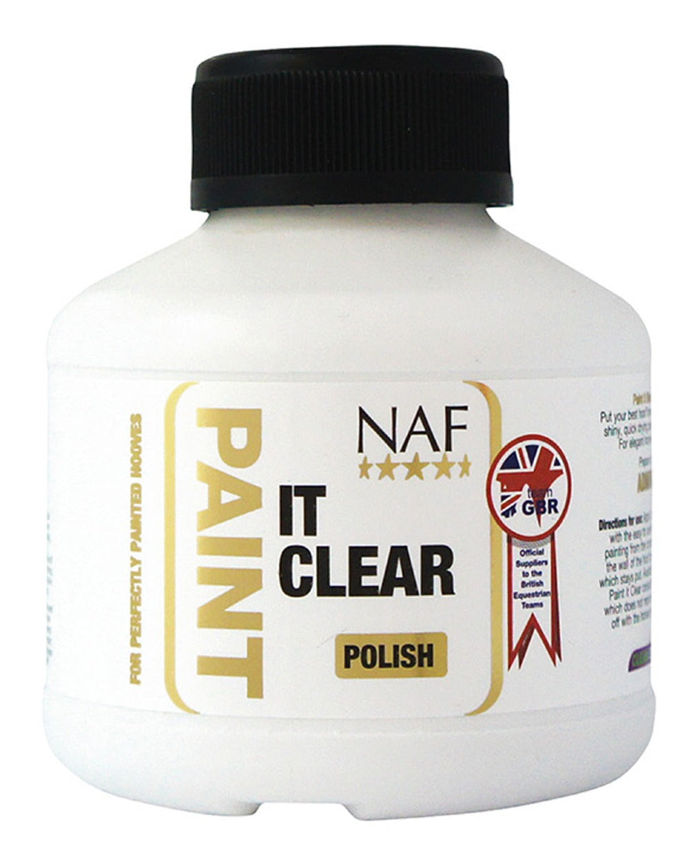 NAF Paint It Clear Hoof Polish 250ml on white background