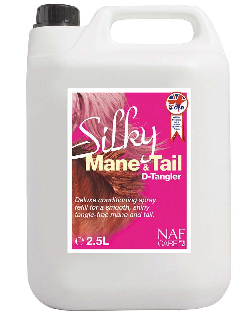 NAF Silky Mane &amp; Tail D-Tangler 2.5l on white background