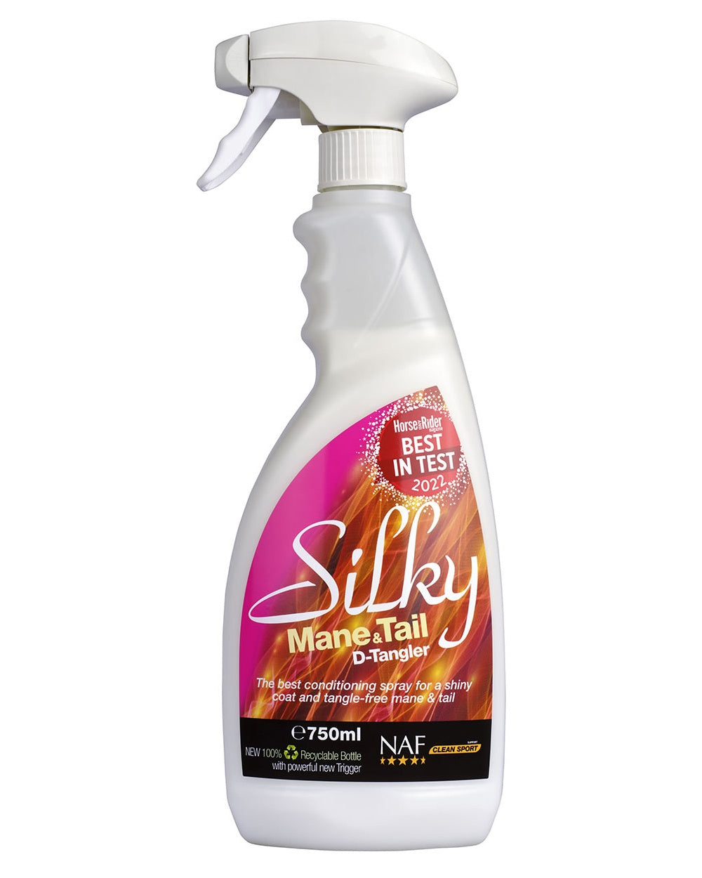 NAF Silky Mane &amp; Tail D-Tangler 750ml on white background