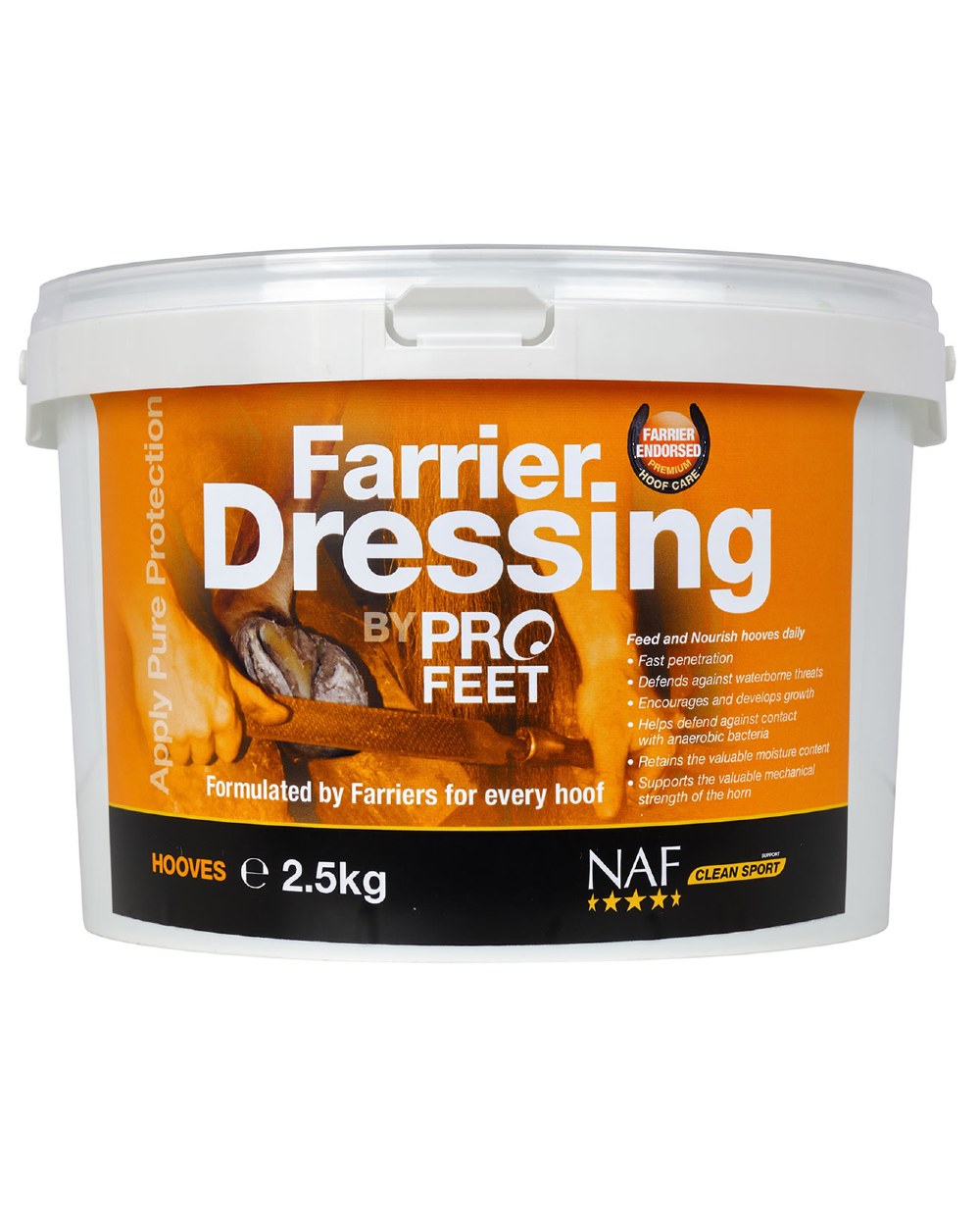 NAF Five Star Profeet Farrier Dressing 2.5 kg on white background