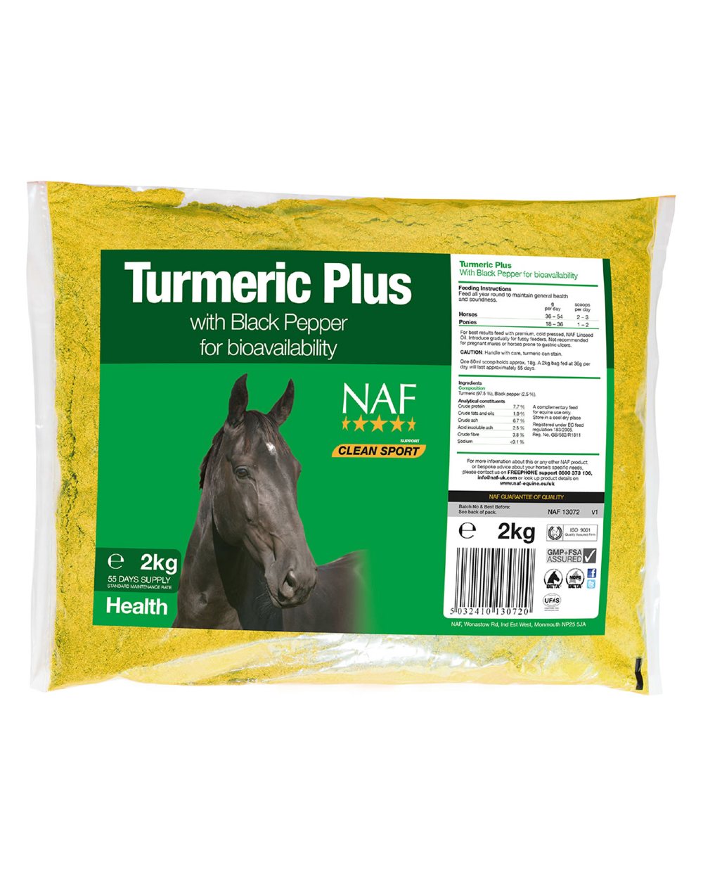 NAF Turmeric Plus 2kg on white background