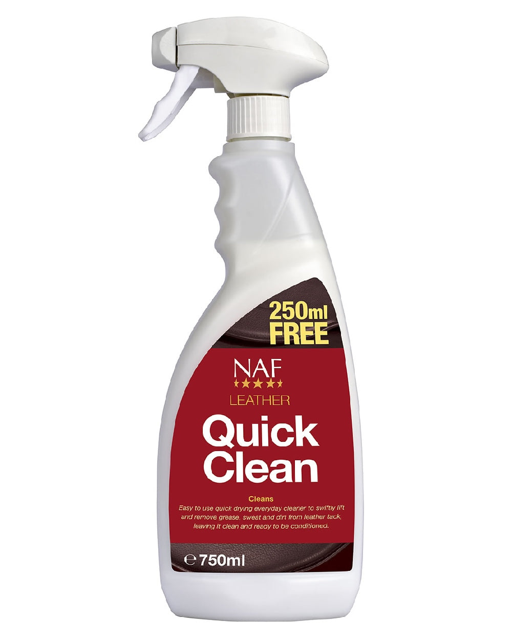 NAF Leather Quick Clean 750ml on white background