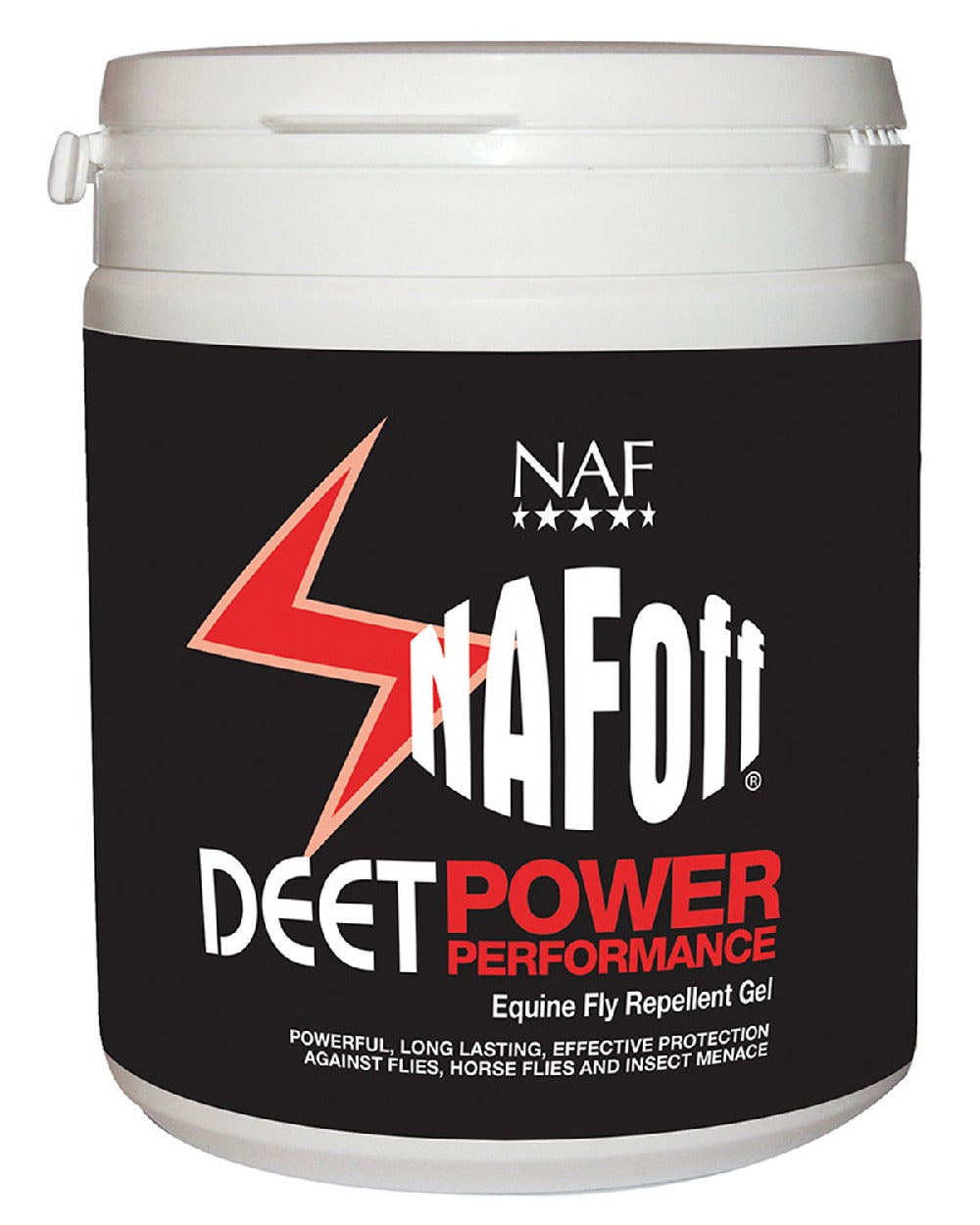 NAF Off Deet Power Performance Gel 750gm on white background
