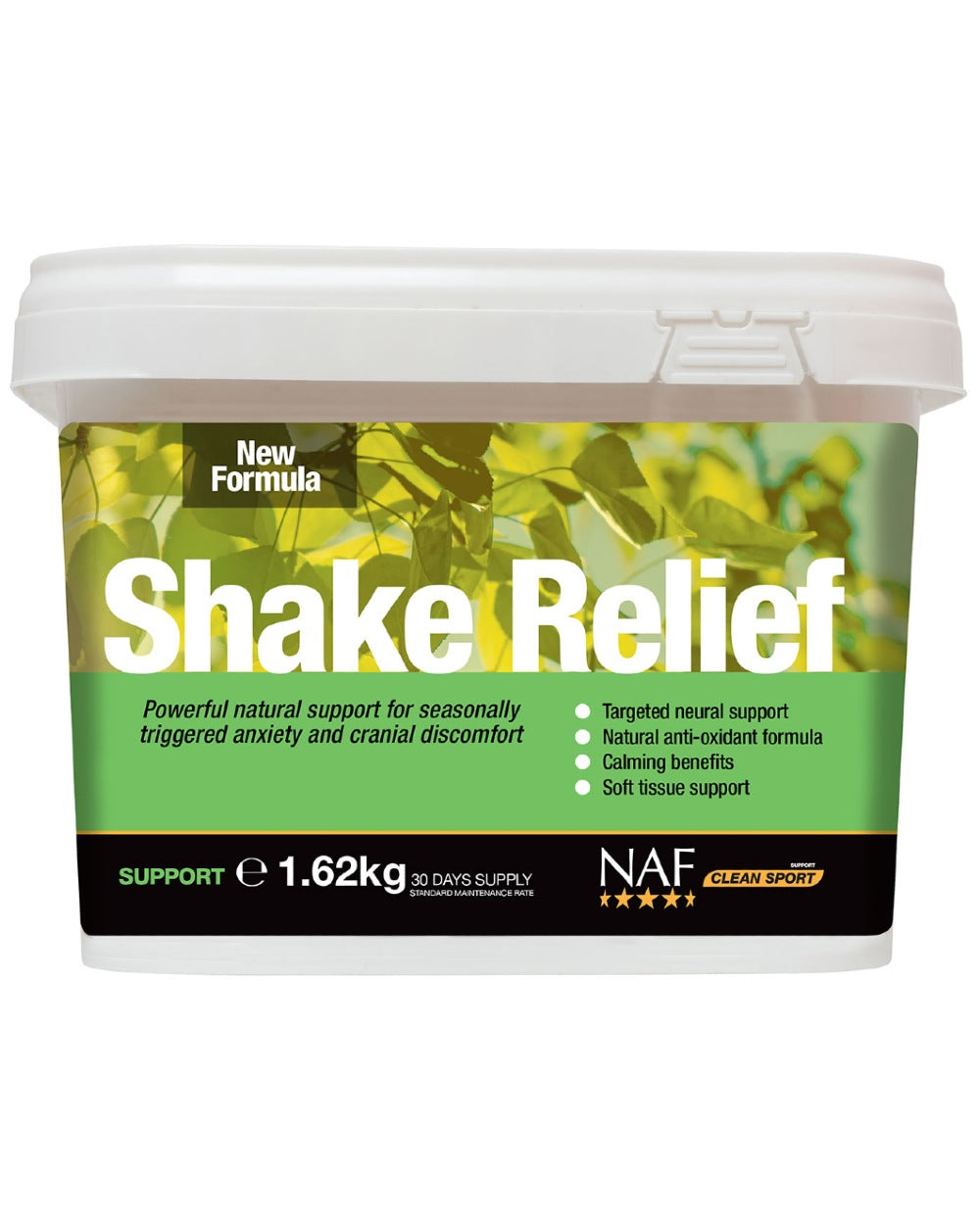 NAF Shake Relief 1.62kg on white background