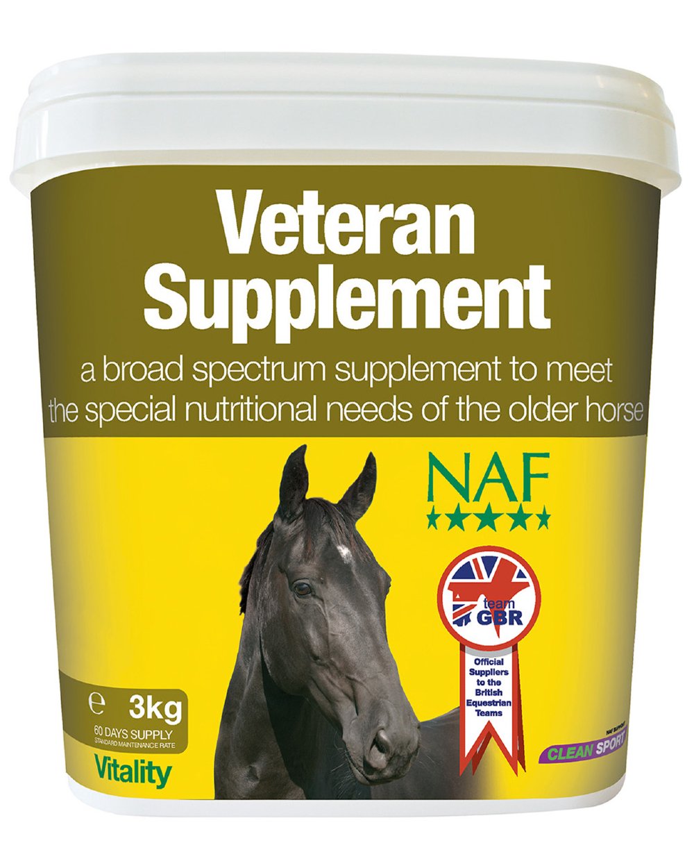 NAF Veteran Supplement 3kg on white background