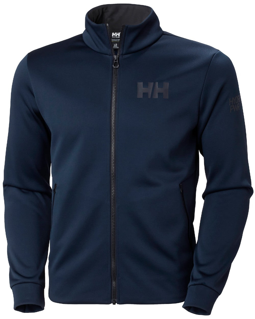 Navy coloured Helly Hansen Mens HP Fleece Jacket 2.0 on white background 