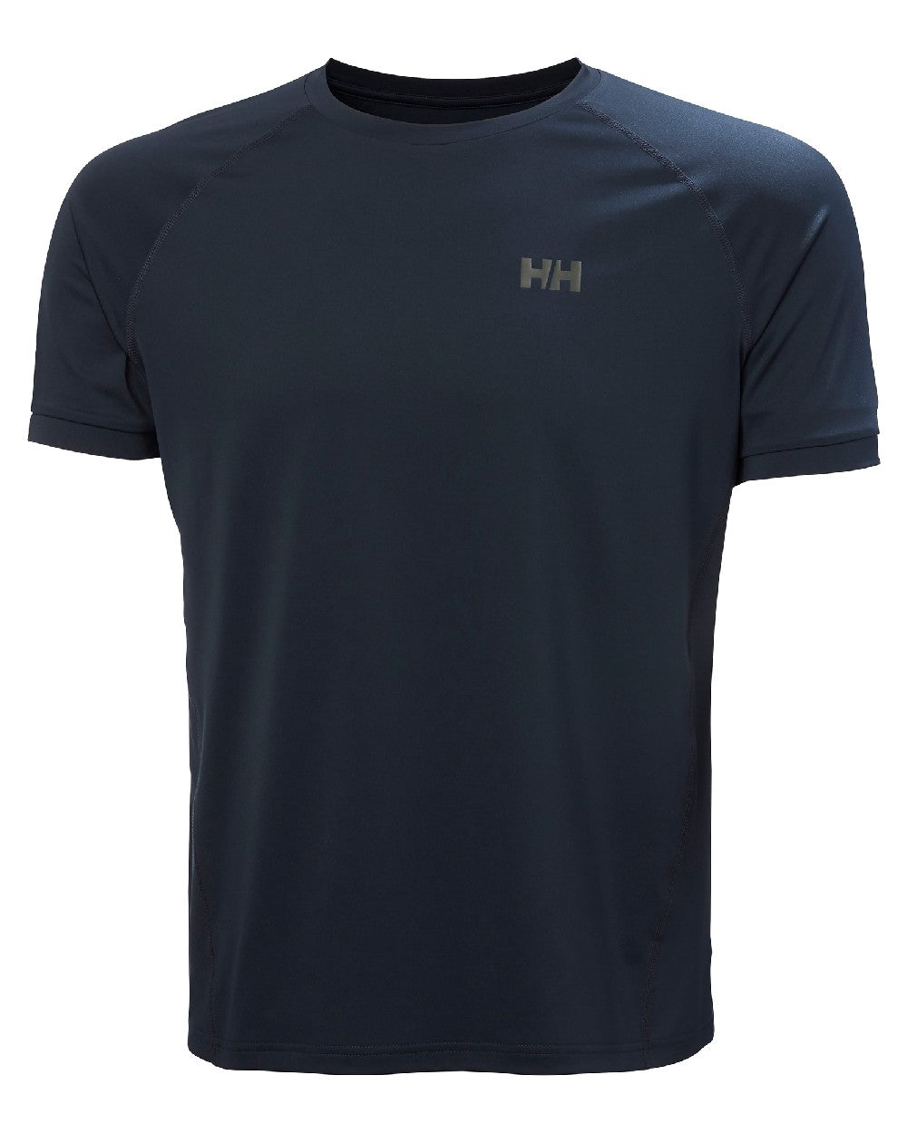 Navy coloured Helly Hansen Mens HP Ocean T-Shirt 2.0 on white background 