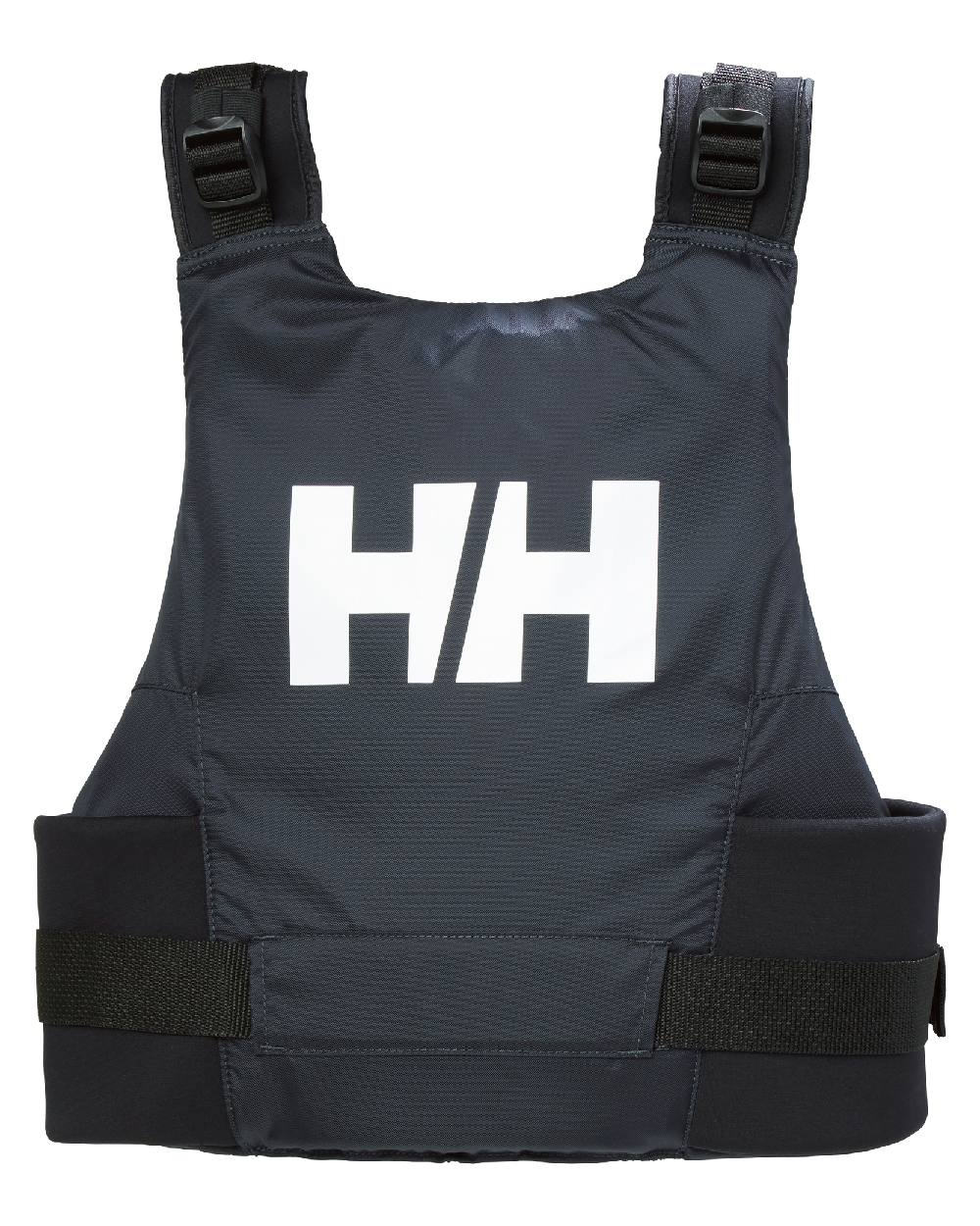 Navy coloured Helly Hansen Rider Paddle Life Vest on white background 