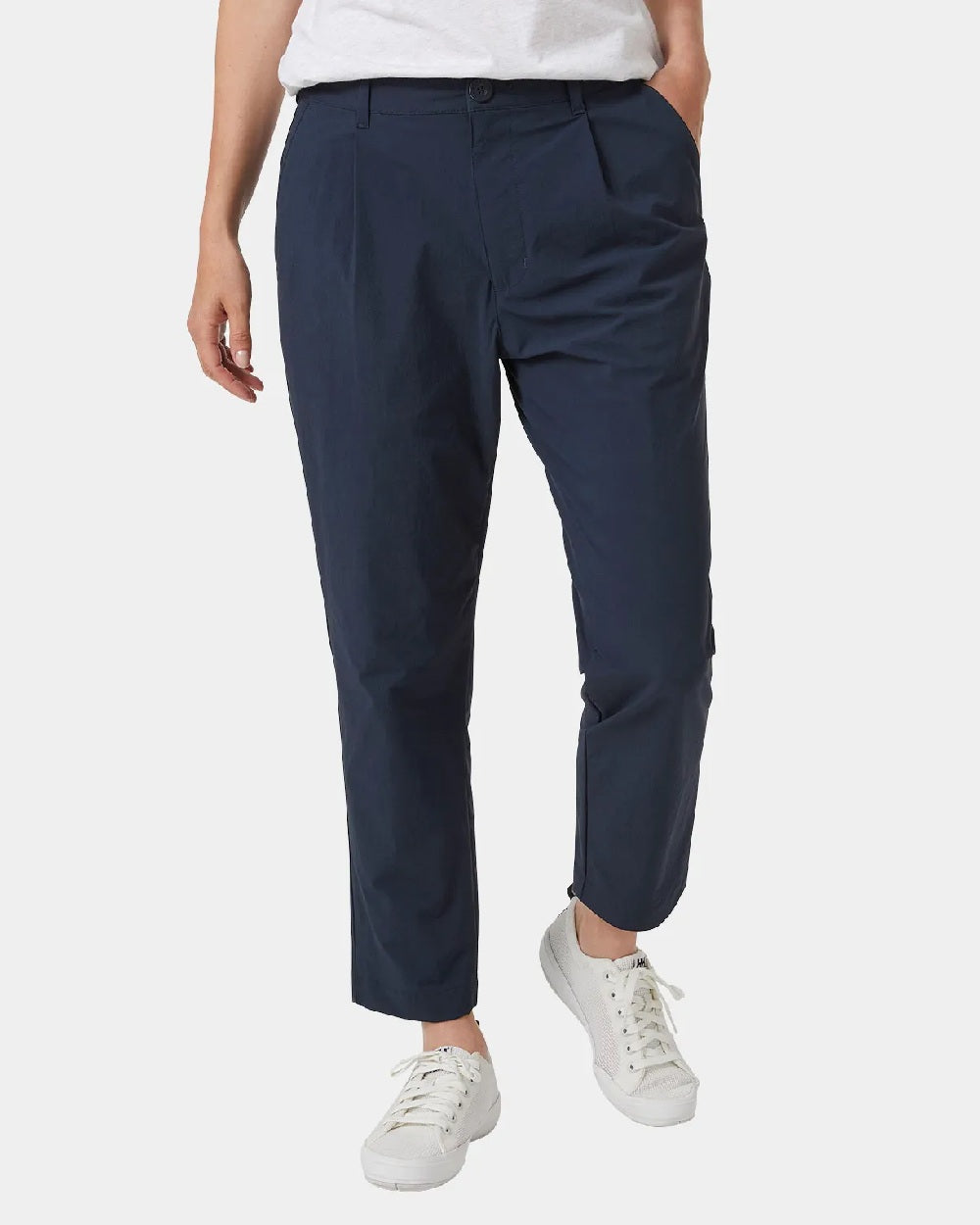 Navy coloured Helly Hansen Womens Siren Pant on grey background 