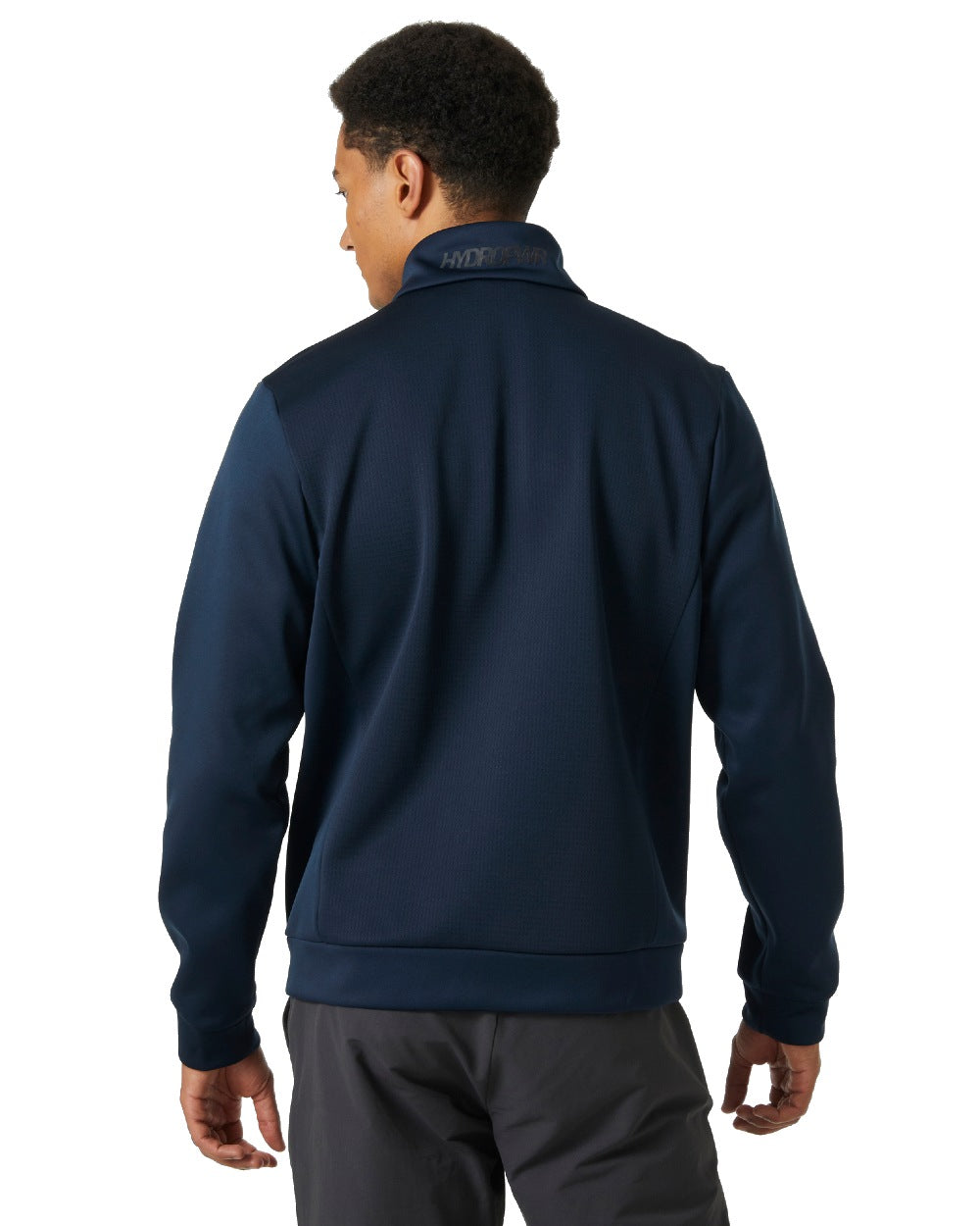 Navy coloured Helly Hansen Mens HP Fleece Jacket 2.0 on white background 