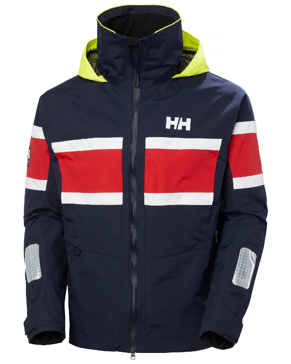 Navy coloured Helly Hansen Mens Salt Original Sailing Jacket on white background 