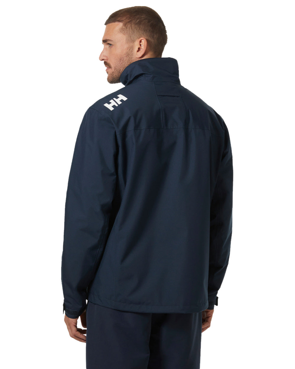 Navy Coloured Helly Hansen Mens Crew Midlayer Jacket 2 On A White Background 