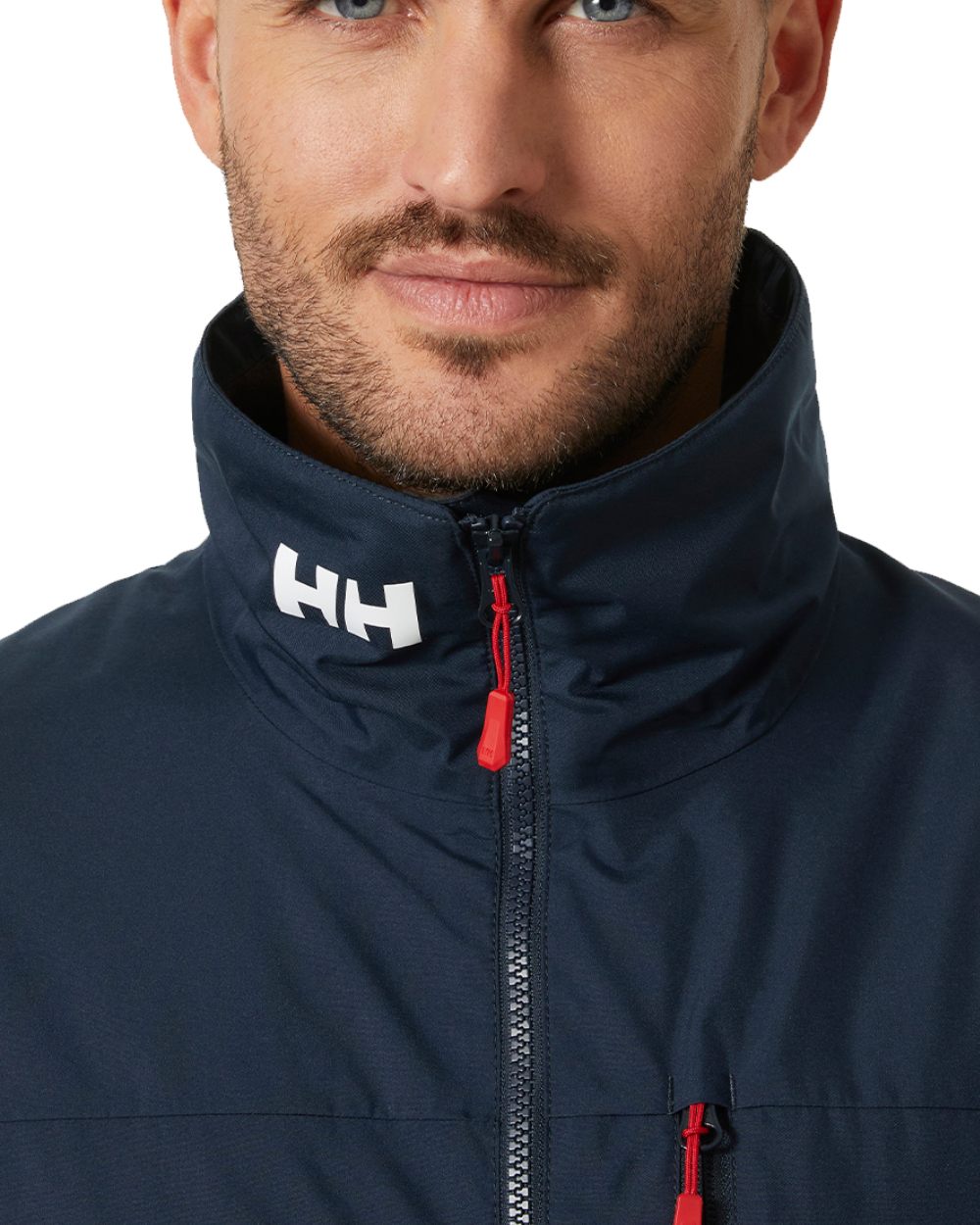 Navy Coloured Helly Hansen Mens Crew Midlayer Jacket 2 On A White Background 