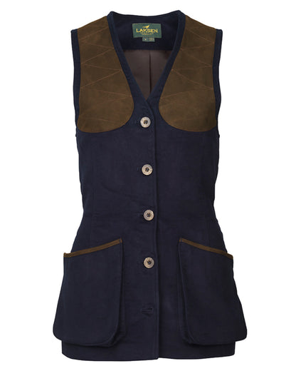 Navy Coloured Laksen Lady Belgravia Beauly Shooting Vest On A White Background 