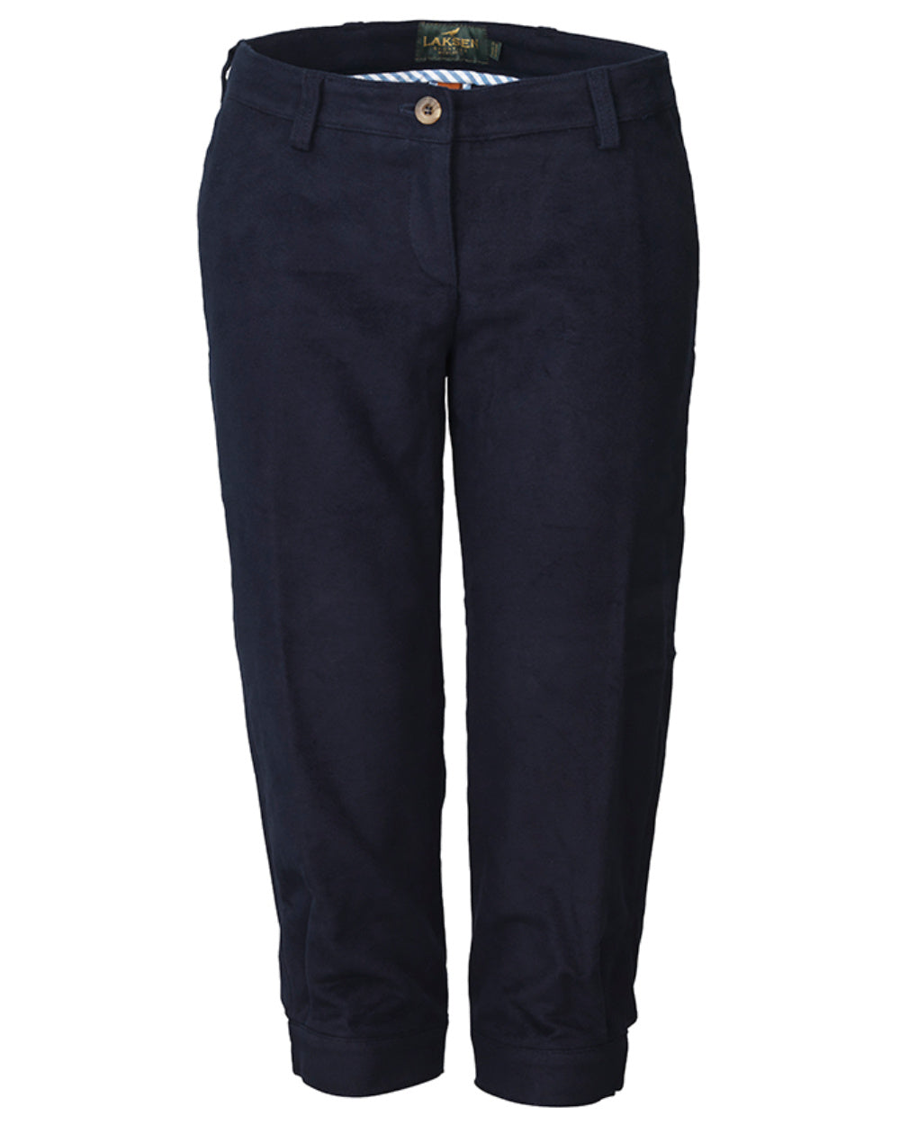 Navy Coloured Laksen Lady Belgravia Breeks On A White Background 