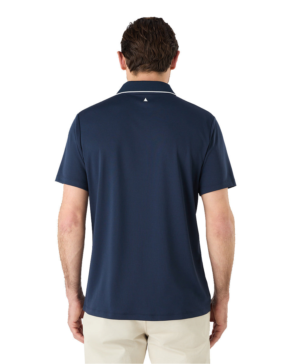 Navy Coloured Musto Mens 1964 Short Sleeve Polo Shirt On A White Background 