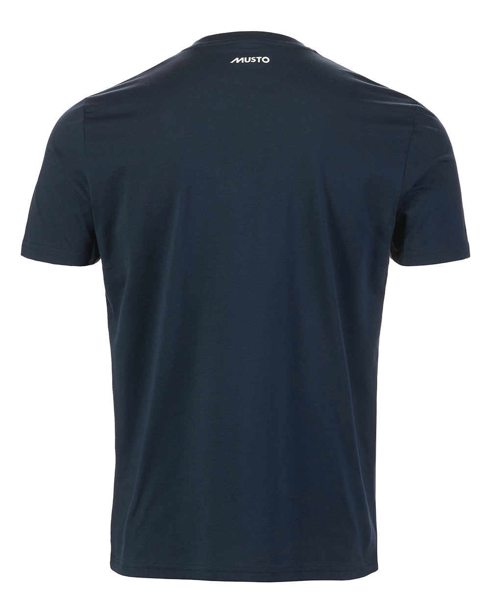 Navy Coloured Musto Mens 1964 Short Sleeve T-Shirt On A White Background 