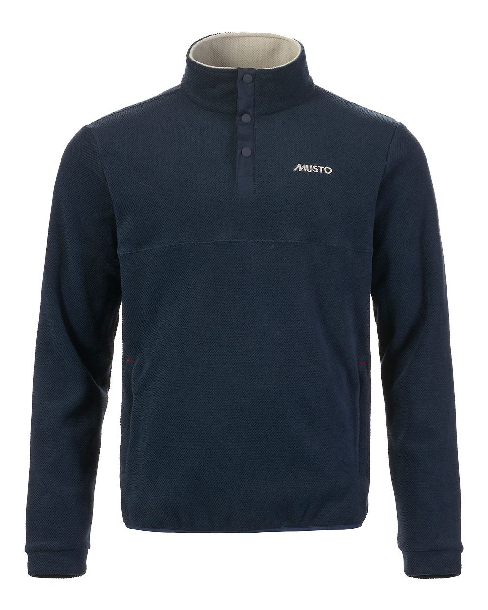 Navy Coloured Musto Mens Classic Fleece Pullover On A White Background 