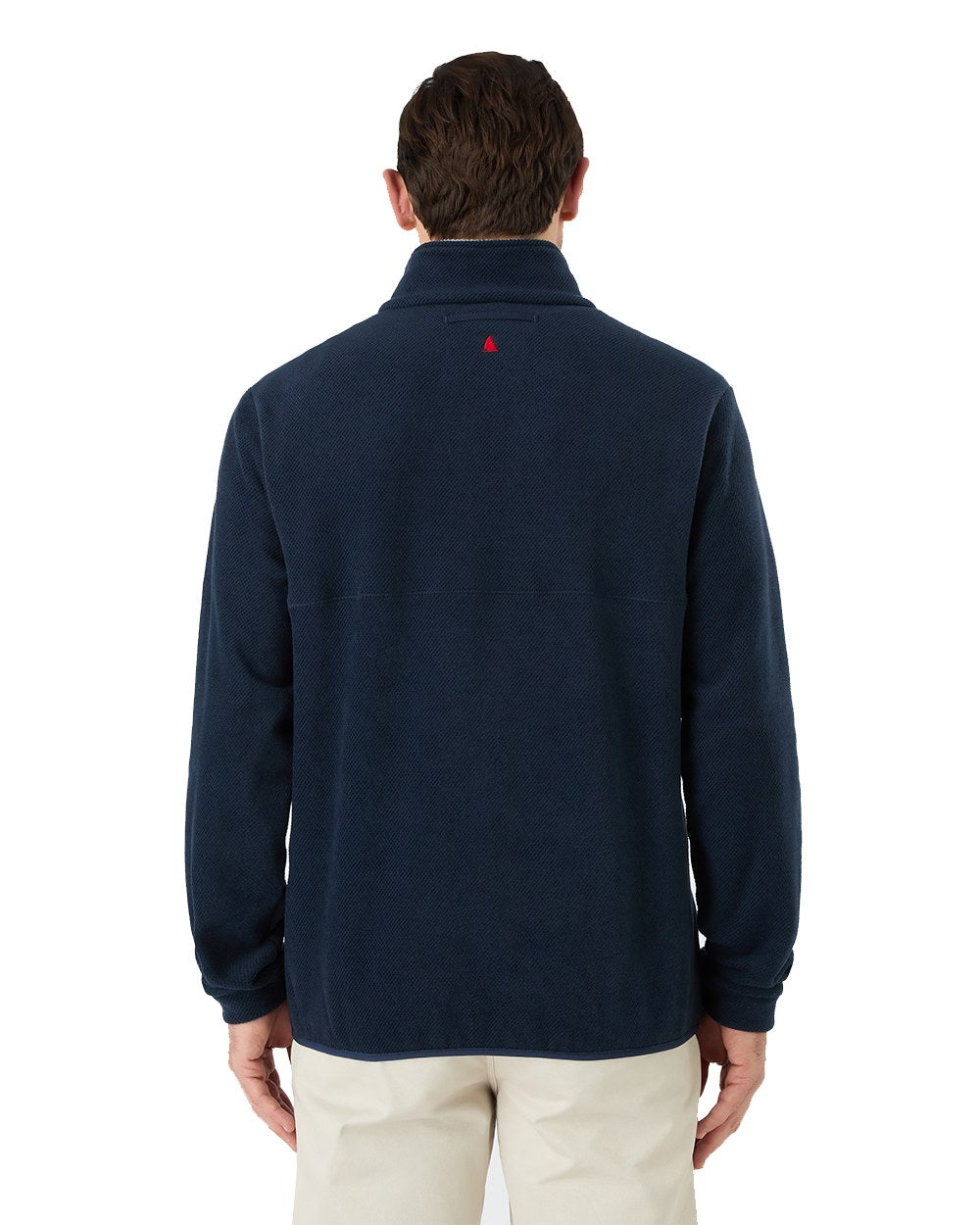 Navy Coloured Musto Mens Classic Fleece Pullover On A White Background 