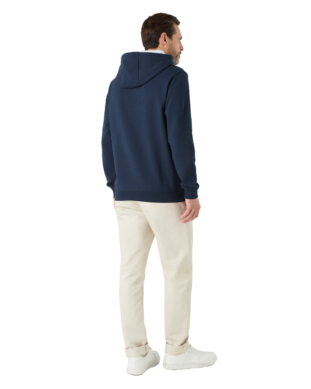 Navy Coloured Musto Mens Classic Hoodie On A White Background 