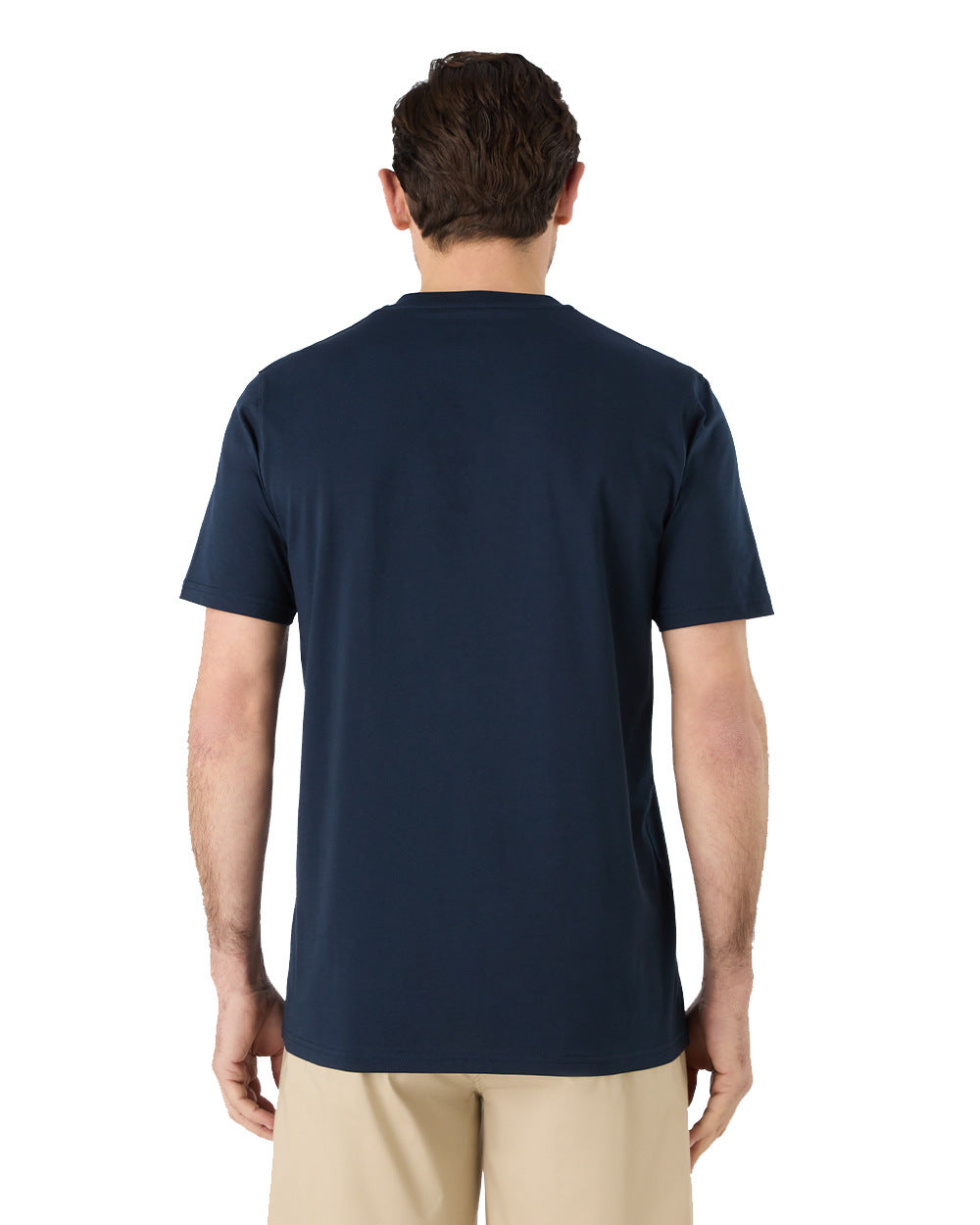 Navy Coloured Musto Mens Classic Short Sleeve T-Shirt On A White Background 