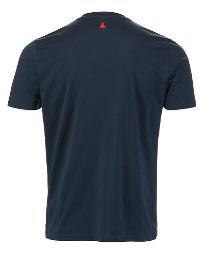 Navy Coloured Musto Mens Nautic Short Sleeve T-Shirt On A White Background 