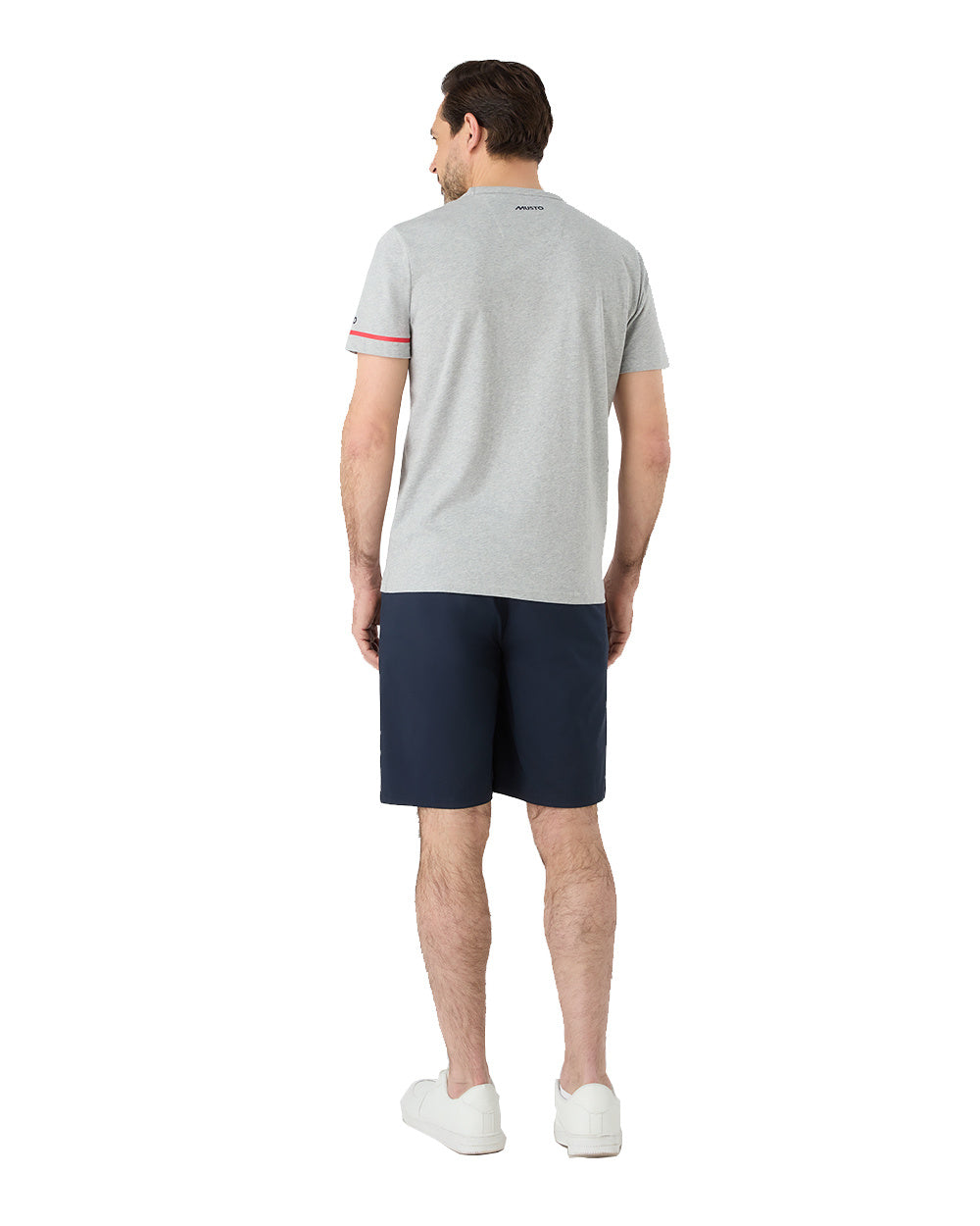 Navy Coloured Musto Mens RIB Fast Dry Shorts On A White Background 