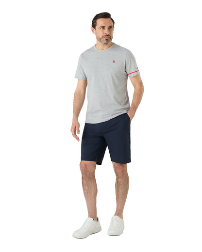 Navy Coloured Musto Mens RIB Fast Dry Shorts On A White Background 