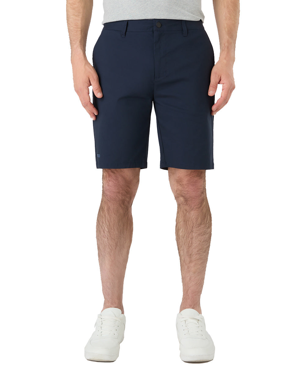 Navy Coloured Musto Mens RIB Fast Dry Shorts On A White Background 