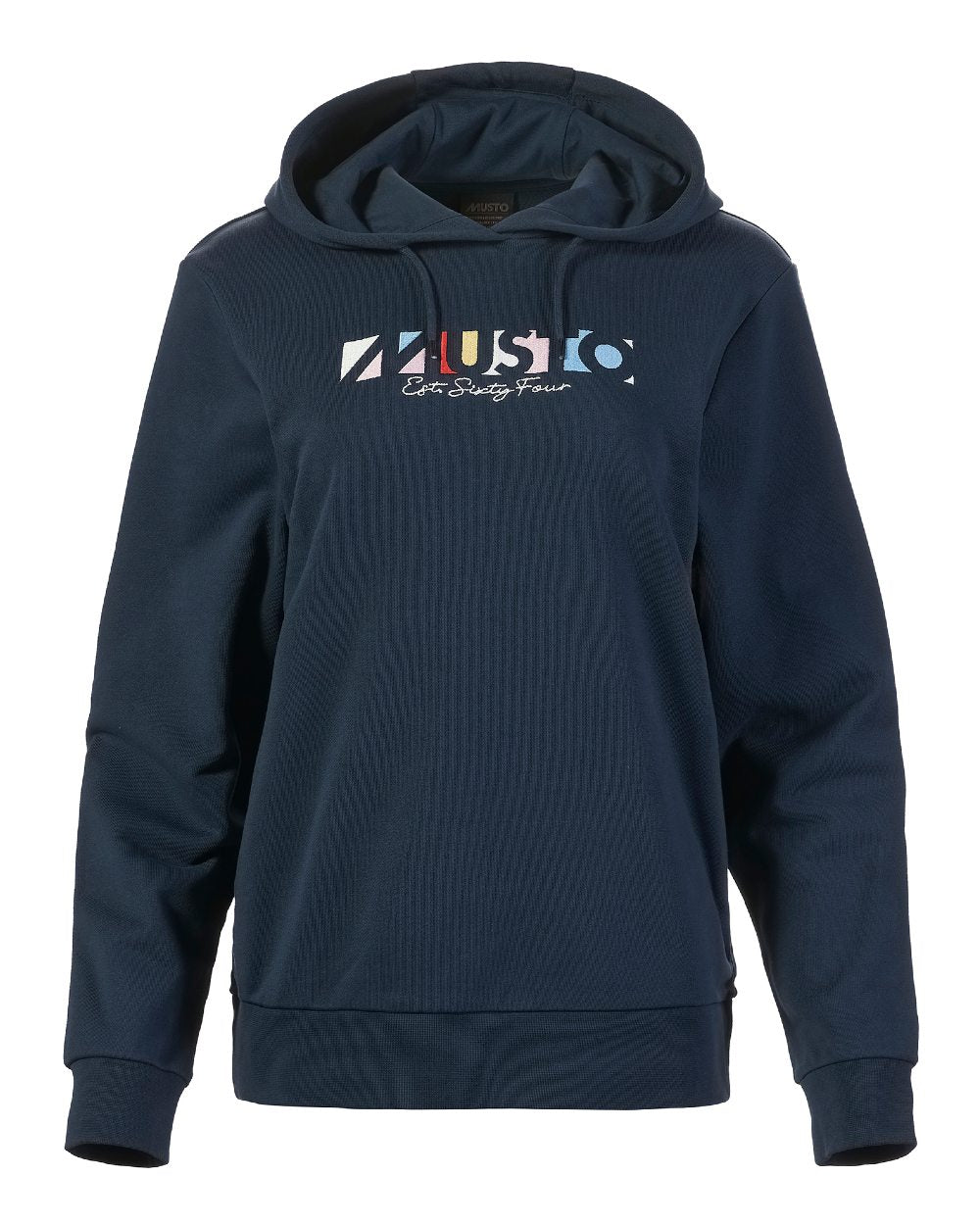 Navy Coloured Musto Womens 1964 Hoodie On A White Background 