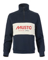 Navy Coloured Musto Womens Classic Half Zip Sweatshirt On A White Background #colour_navy