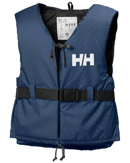 Navy coloured Helly Hansen Sport II Flotation Vest on white background  