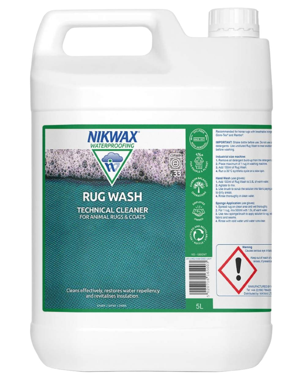 Nikwax Rug Wash 5L on white background