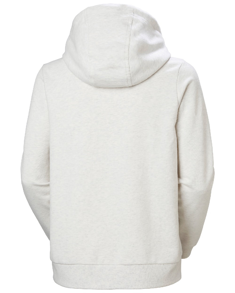 Nimbus Cloud Melange Coloured Helly Hansen Womens HH Logo Full Zip Hoodie on a white background 