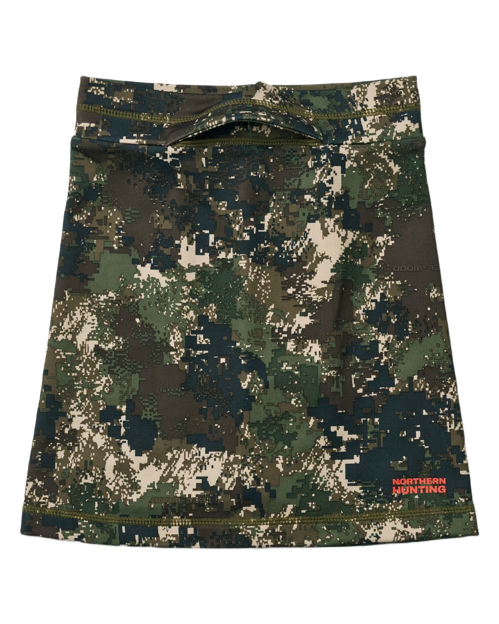Camo coloured Northern Hunting Ari Opt2 Neck Gaiter on white background 