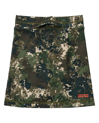 Camo coloured Northern Hunting Ari Opt2 Neck Gaiter on white background 
