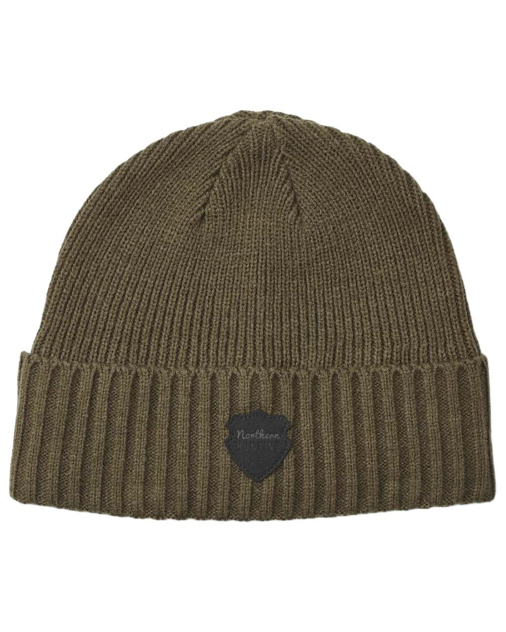 Green coloured Northern Hunting Buk Windstop Beanie on white background 