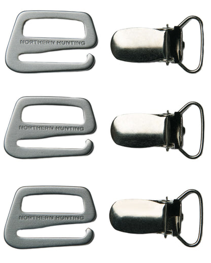 Green coloured Northern Hunting Hjalm Suspenders on white background 