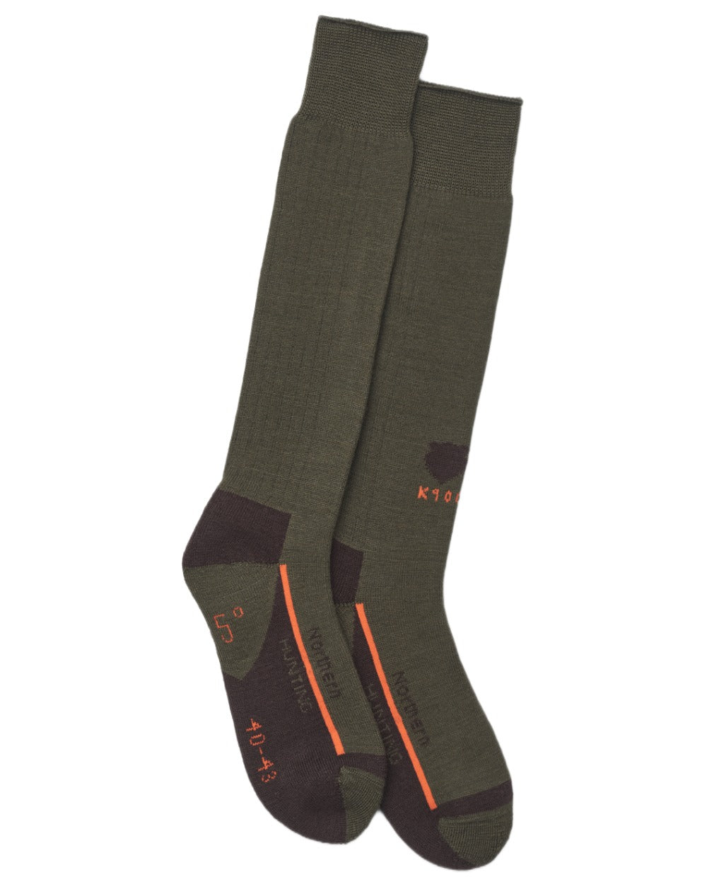 Dark Green coloured Northern Hunting K400 Warm Hunting Socks on white background 