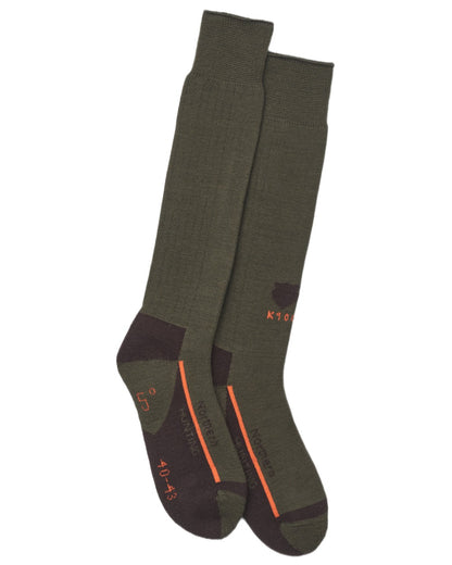 Dark Green coloured Northern Hunting K400 Warm Hunting Socks on white background 