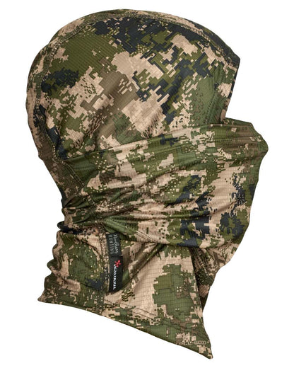 Camo coloured Northern Hunting Magnor Tanatex Fleece Balaclava on white background 