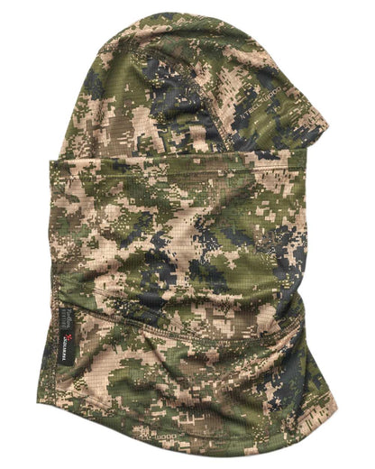 Camo coloured Northern Hunting Magnor Tanatex Fleece Balaclava on white background 