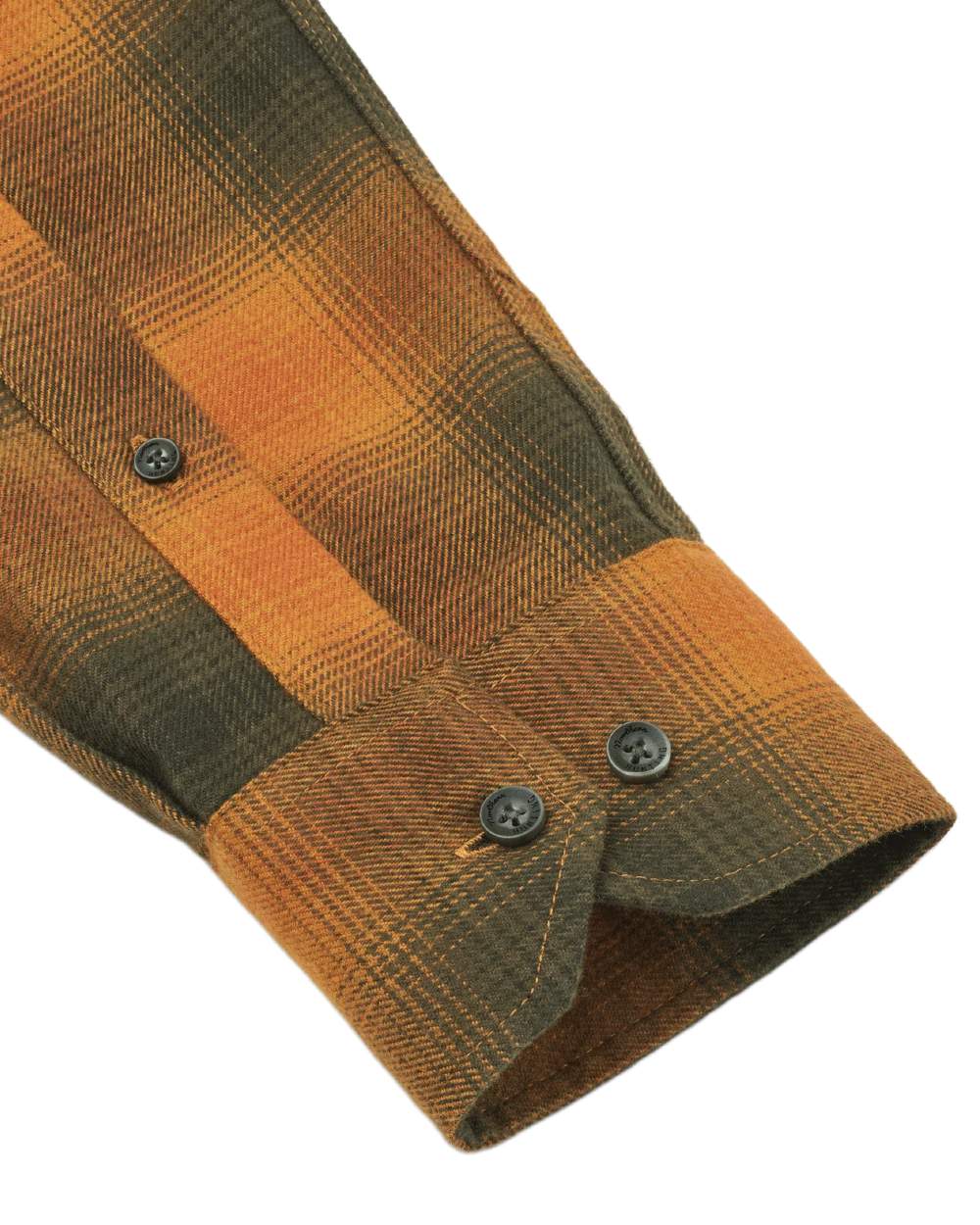 Buckthorn coloured Northern Hunting Mens Alvin Cotton Shirt on white background 