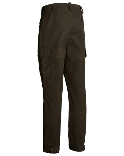 Dark Green coloured Northern Hunting Mens Falkor Vorg Waterproof Hunting Trousers on white background 