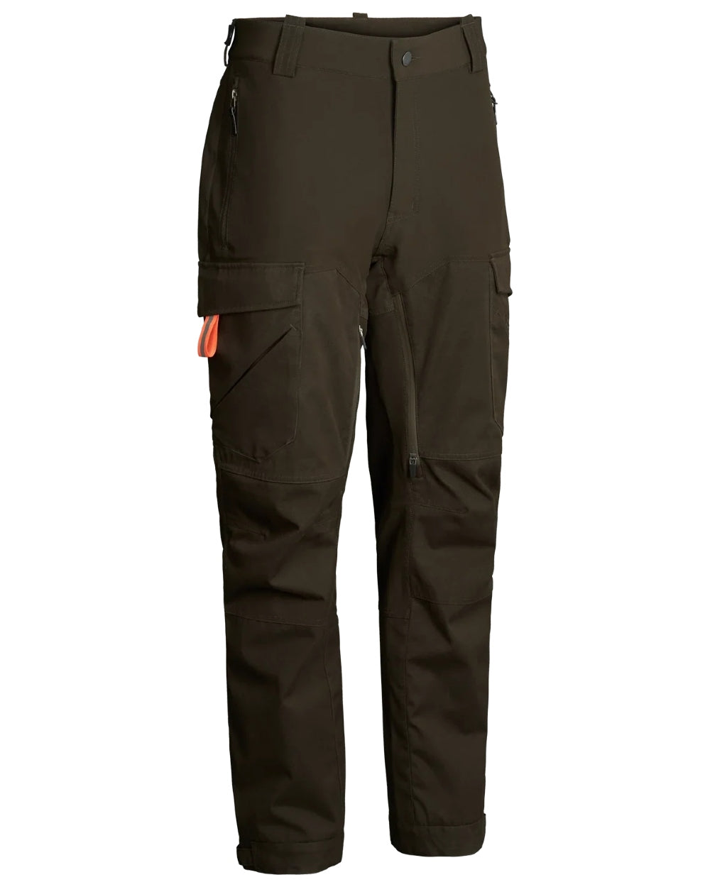 Dark Green coloured Northern Hunting Mens Falkor Vorg Waterproof Hunting Trousers on white background 
