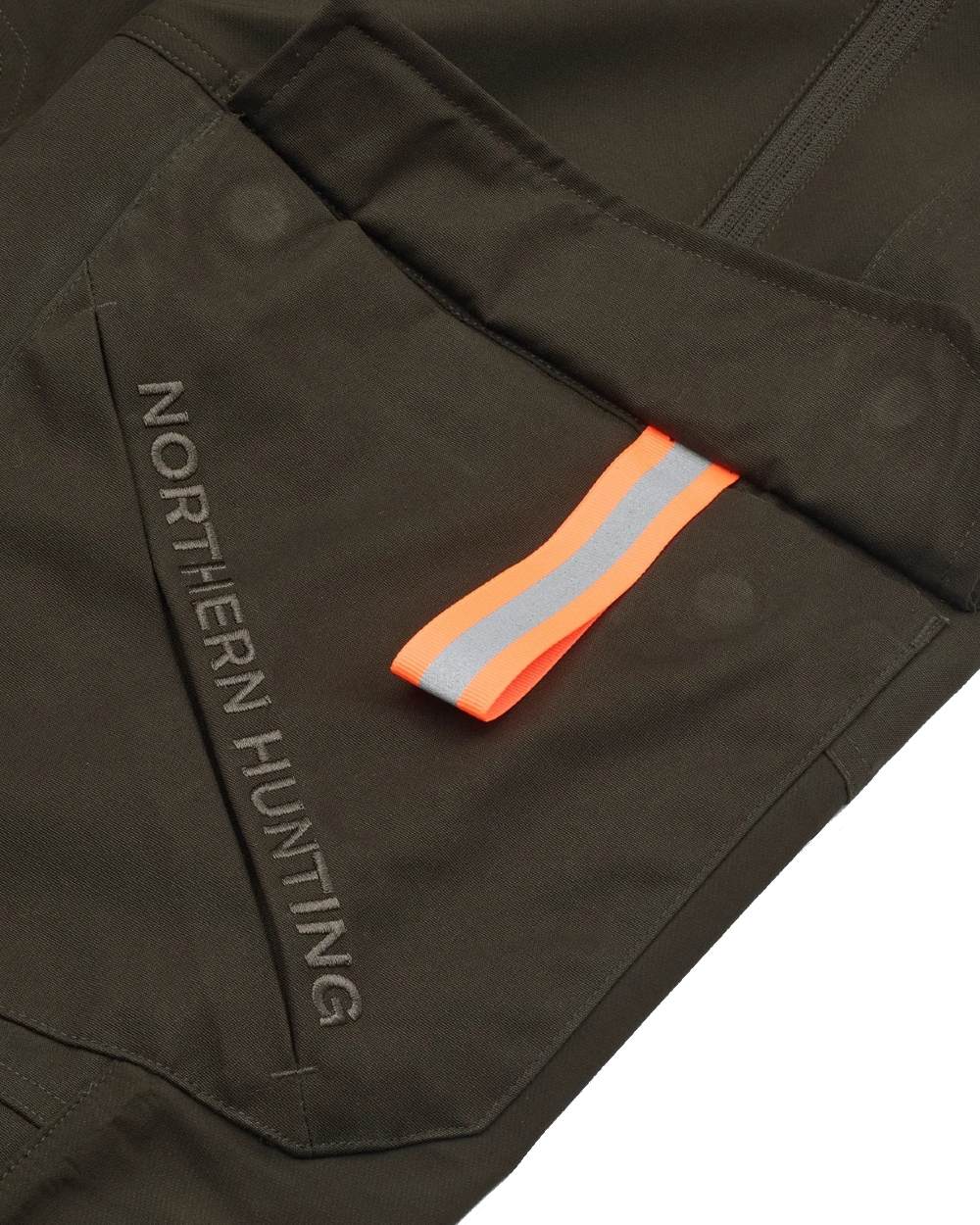 Dark Green coloured Northern Hunting Mens Falkor Vorg Waterproof Hunting Trousers on white background 