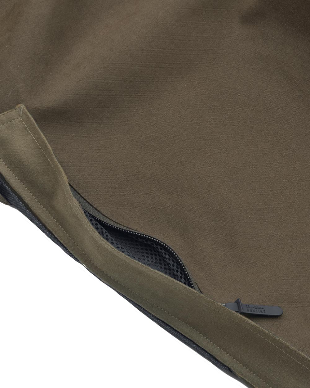 Green Blue coloured Northern Hunting Mens Geir Agnar G2 Kevlar Outdoor Trousers on white background 
