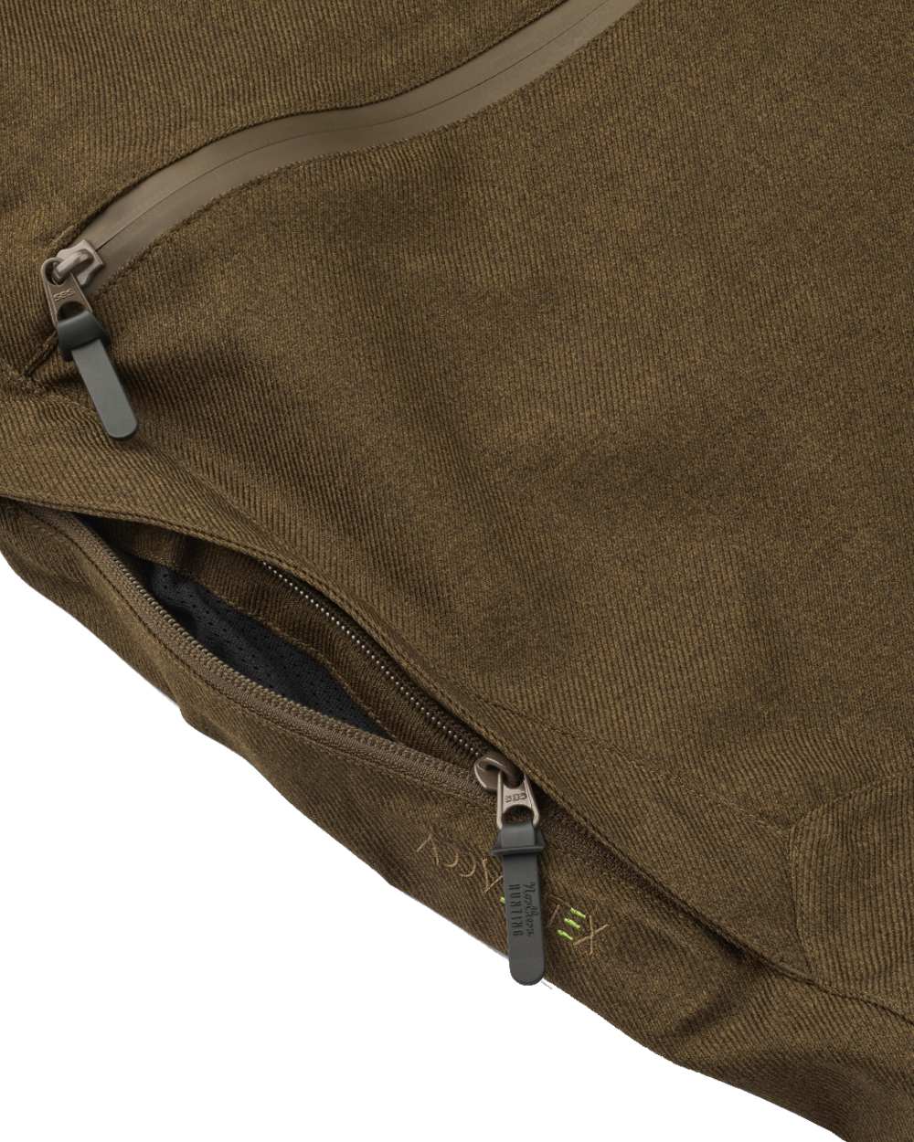 Green coloured Northern Hunting Mens Gunnar Alp Waterproof Addventex Hunting Trousers on white background 