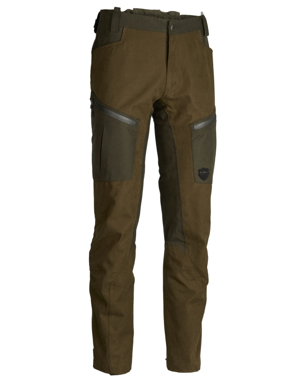 Green coloured Northern Hunting Mens Hakan Bark Waterproof Hunting Trousers on white background 